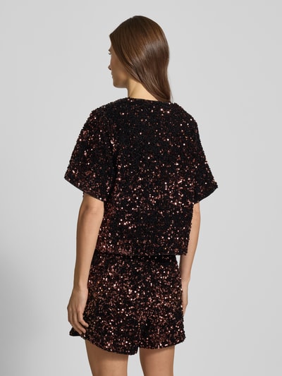 Zero Blouseshirt met pailletten Zwart - 5