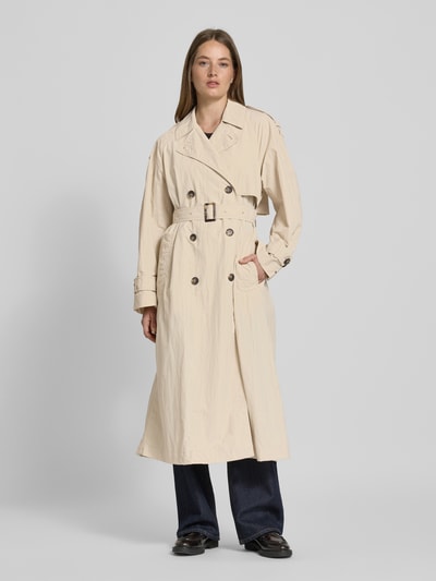 Tommy Hilfiger Regular fit trenchcoat met reverskraag Ecru - 4