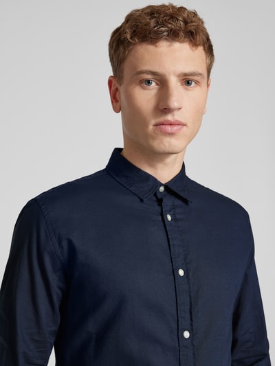 Jack & Jones Freizeithemd mit Knopfleiste Dunkelblau 3