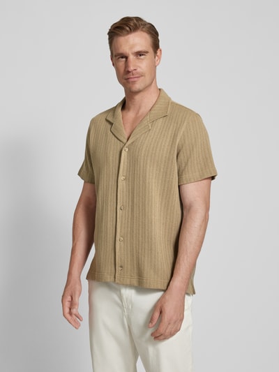 Mango Regular Fit Freizeithemd mit 1/2-Arm Modell 'corbo' Khaki 4