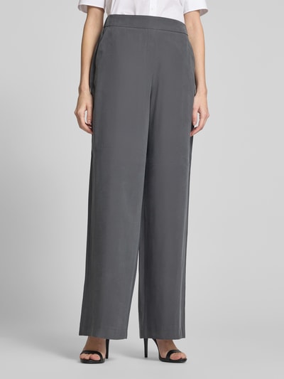 Jake*s Collection Stoffhose aus Viskose-Mix mit elastischem Bund Dunkelgrau 4