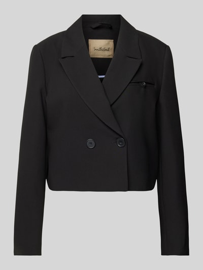 Smith and Soul Cropped Blazer mit Reverskragen Black 2