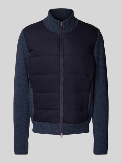 GRAN SASSO Wolljacke mit Stehkragen Marine 1