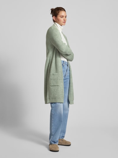 Only Cardigan met sjaalkraag, model 'JADE' Rietgroen gemêleerd - 1