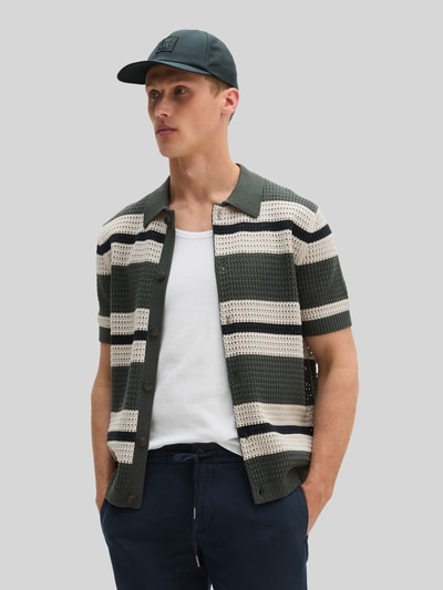 Marc O'Polo Regular Fit Freizeithemd aus Baumwoll-Mix Oliv 4