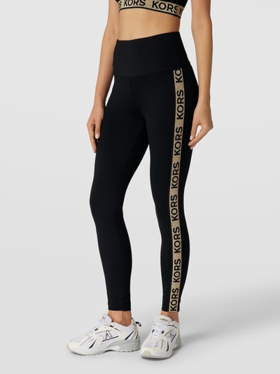 MICHAEL Michael Kors Leggings mit Galonstreifen Modell 'LUREX' Black 4