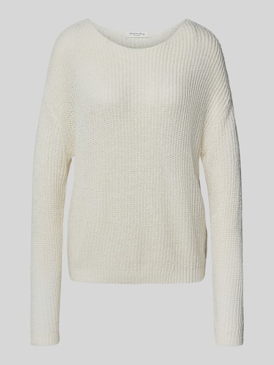 Christian Berg Woman Gebreide pullover met extra brede schouders Offwhite - 2