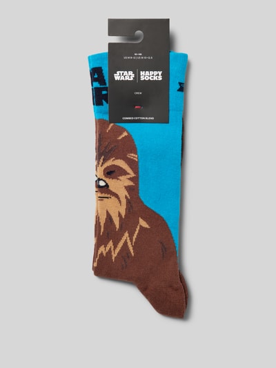 Happy Socks Socken mit Label-Stitching Modell 'Star Wars' Blau 3