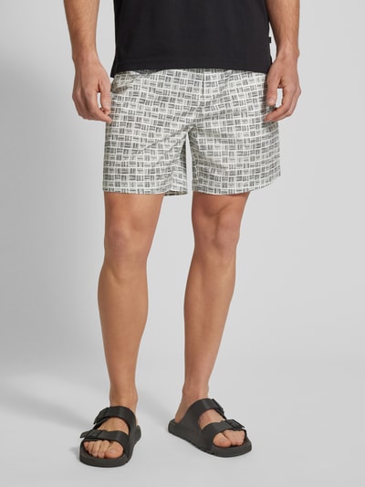 CK Calvin Klein Regular Fit Shorts mit Allover-Print Weiss 4