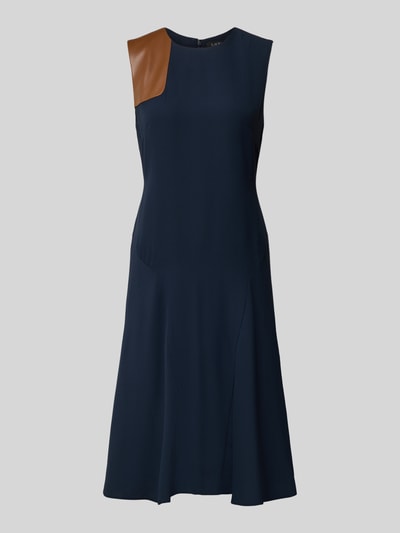 Lauren Ralph Lauren Knielanges Kleid mit Rundhalsausschnitt Modell 'MIAMEN' Marine 2
