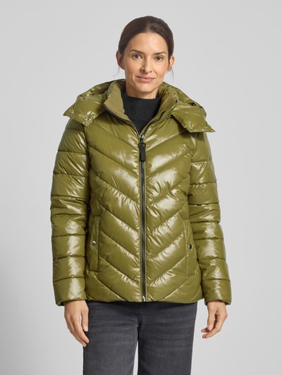 Christian Berg Woman Selection Pikowana kurtka z kapturem i zamkiem błyskawicznym Oliwkowy 4