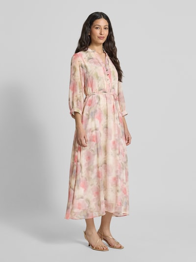 More & More Midikleid mit Tunikakragen und kurzer Knopfleiste Altrosa 1