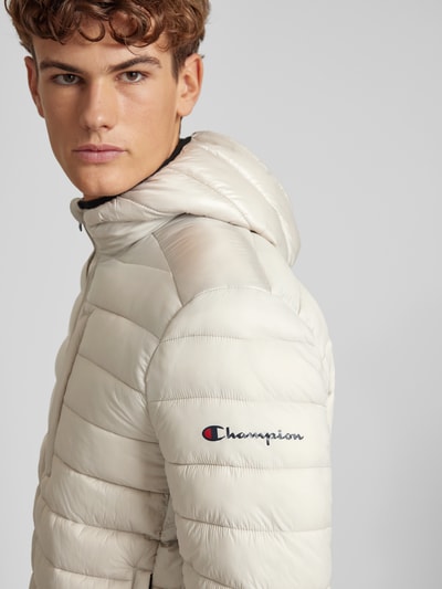 CHAMPION Steppjacke mit Label-Print Beige 3