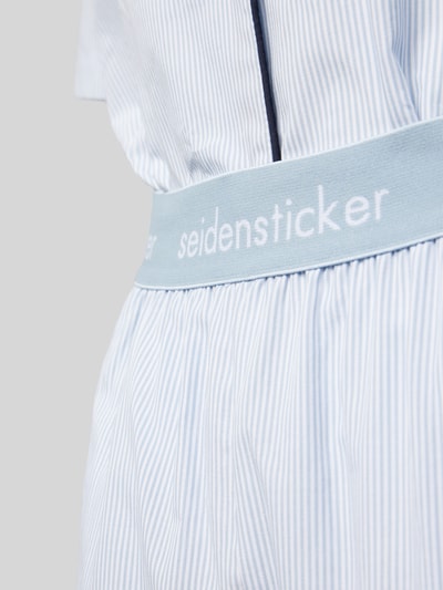 Seidensticker Pyjama mit Knopfleiste Hellblau 2