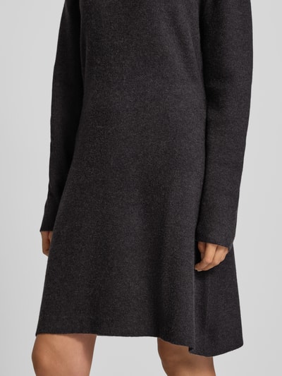 Tom Tailor Denim Getailleerde gebreide jurk van viscosemix Antraciet - 3