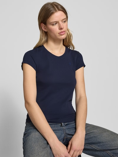 G-Star Raw T-Shirt mit Label-Stitching Modell 'Eyben' Rauchblau 3