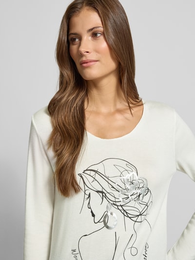 ZABAIONE Shirt met lange mouwen en motiefprint Offwhite - 3