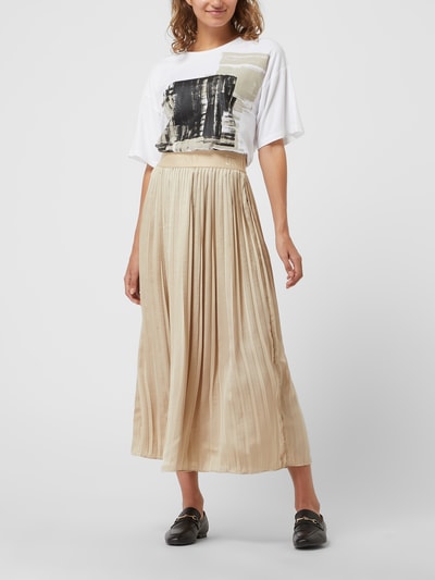 DKNY Midirok van satijn met plissévouwen  Goud gemêleerd - 1