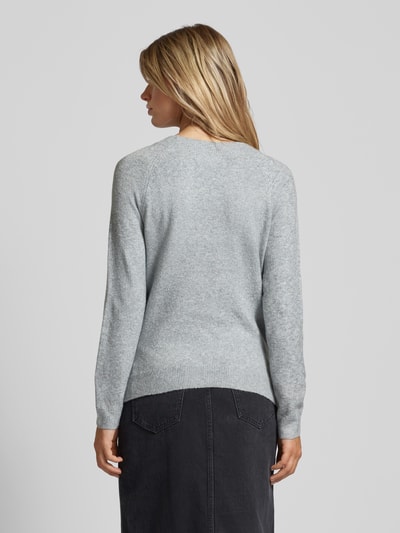 Only Gebreide pullover met ronde hals, model 'RICA' Lichtgrijs gemêleerd - 5