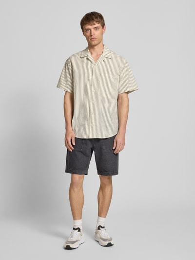 Calvin Klein Jeans Regular fit vrijetijdsoverhemd met borstzak Beige - 1