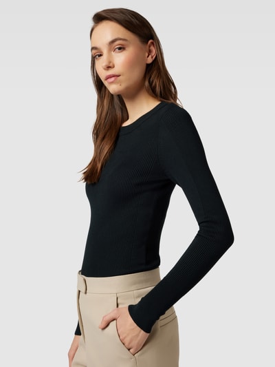 Esprit Pullover mit geripptem Rundhalsausschnitt Black 3