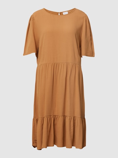 Vila Minikleid mit Allover-Muster Modell 'ASHLY' Camel 2