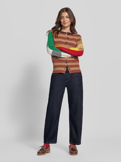 CAMBIO Barrel Fit Jeans aus Baumwoll-Mix Modell 'ELIN' Dunkelblau 1