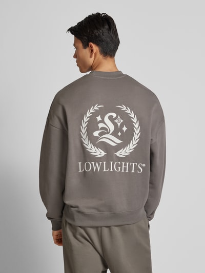 Low Lights Studios Oversized Sweatshirt mit Label-Stitching Modell 'Cesar' Stein 5