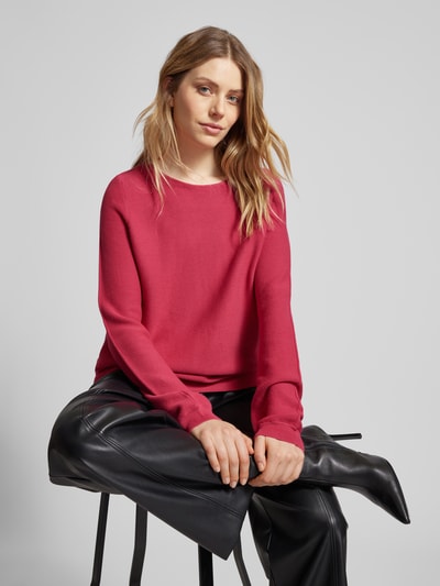 Christian Berg Woman Gebreide pullover met ronde hals Felroze - 3