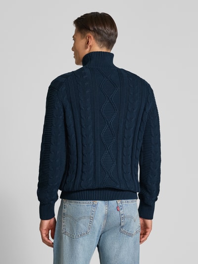 SELECTED HOMME Regular Fit Rollkragenpullover aus reiner Baumwolle Modell 'UFFE' Dunkelblau 5