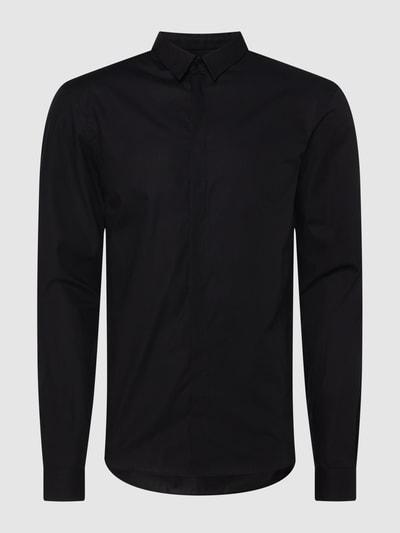 THE KOOPLES Regular Fit Business-Hemd aus Popeline Black 1