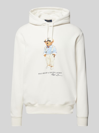 Polo Ralph Lauren Hoodie mit Motiv- und Label-Print Weiss 2