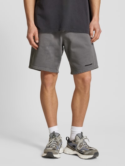 Pegador Regular Fit Sweatshorts mit Label-Stitching Anthrazit 4