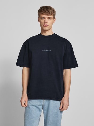 Pegador Oversized T-Shirt mit Label-Print Modell 'COLNE' Black 4