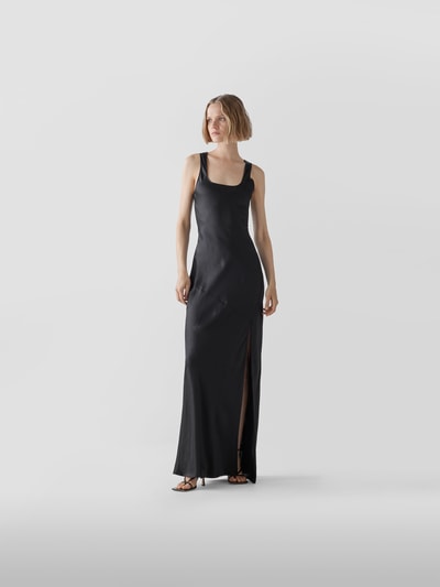 Sir Seidenkleid in Maxilänge Schwarz 1