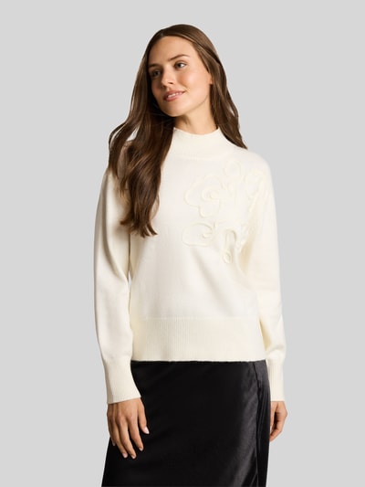 Tom Tailor Pullover met plastisch borduursel Wit - 4