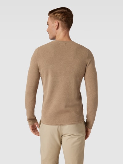 MCNEAL Strickpullover mit Strukturmuster Cognac Melange 5