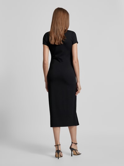 Lauren Ralph Lauren Midi-jurk met knoopdetail, model 'SYPORAH' Zwart - 5