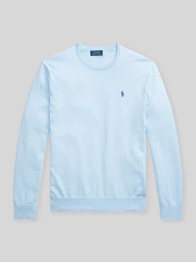 Polo Ralph Lauren Slim Fit Pullover aus reiner Baumwolle Hellblau 2