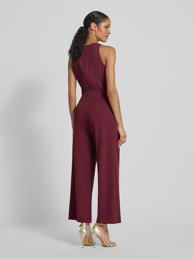 V.M. Jumpsuit mit Bindegürtel Bordeaux 5
