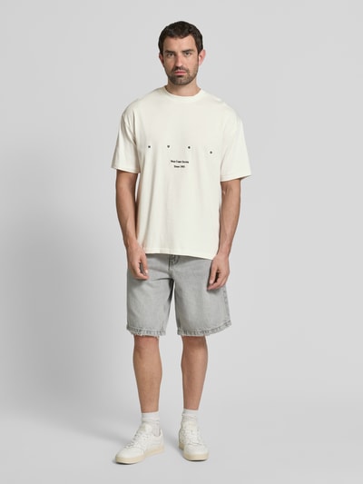 HUGO T-Shirt mit Rundhalsausschnitt Modell 'Duwrite' Offwhite 1