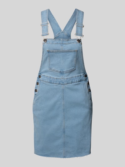 Noisy May Knielanges Latzkleid mit Brusttasche Modell 'SIA' Hellblau 2