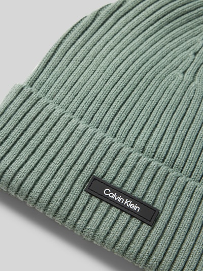 CK Calvin Klein Mütze mit Label-Patch Modell 'Essential' Mint 2