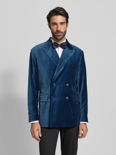 SELECTED HOMME Slim fit colbert van fluweel van biologisch katoen Marineblauw - 4