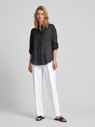 Brax Lniane spodnie z elastycznym pasem model ‘FARINA’ Biały 1
