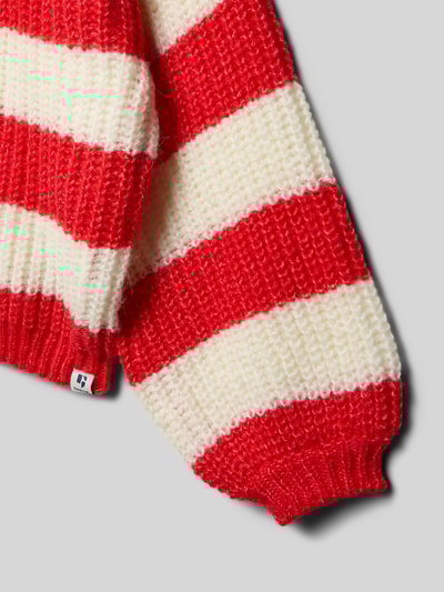 Garcia Strickpullover mit gerippten Abschlüssen Rot 2