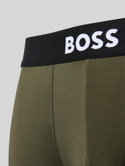 BOSS Obcisłe bokserki z elastycznym pas z logo model 'MICRO ONE' Oliwkowy 2