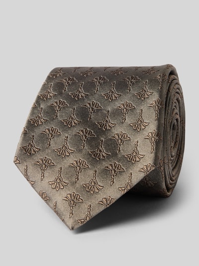 Produktfoto, Krawatte aus Seide im Allover-Look (8 cm) von JOOP! Collection, klassische Form, edle Struktur, Label-Detail, Breite 8 cm