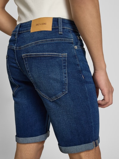 Only & Sons Regular Fit Jeansshorts aus Baumwoll-Mix Jeansblau 3