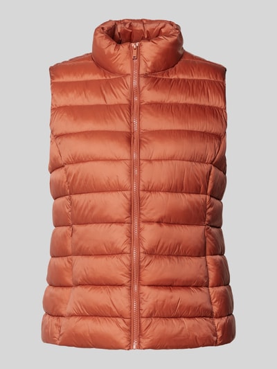 Jake*s Casual Bodywarmer met opstaande kraag Terracotta - 2